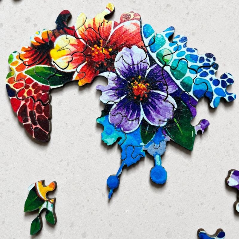 Maui's Finest Gifts Colorful Sea Turtle Wooden Puzzle – Unique 80-Piece Gift Made on Maui