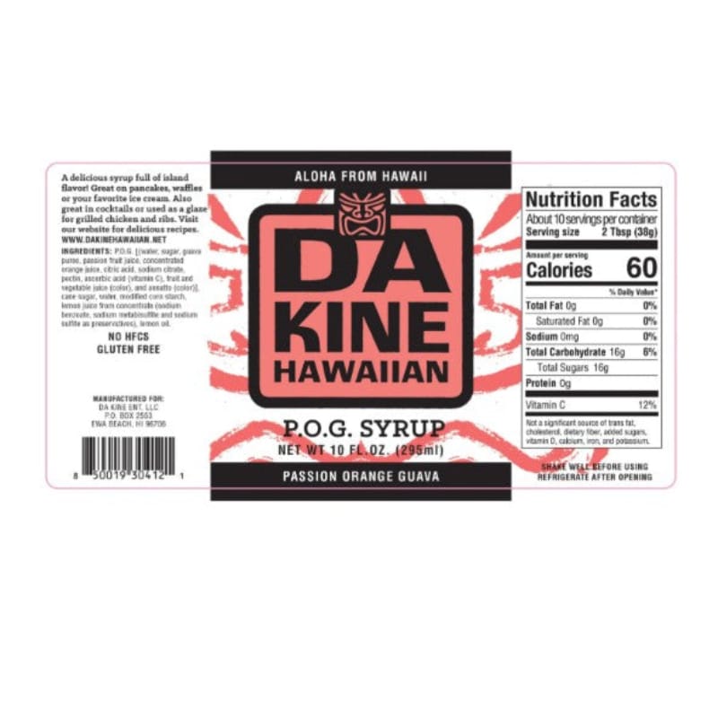 Maui's Finest Gifts POG Syrup · Da Kine