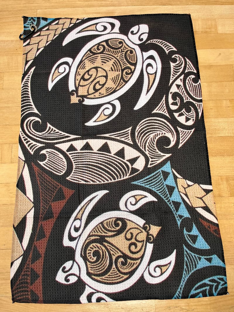 Maui's Finest Gifts Sea Turtle Polynesian Golf Tee Towel