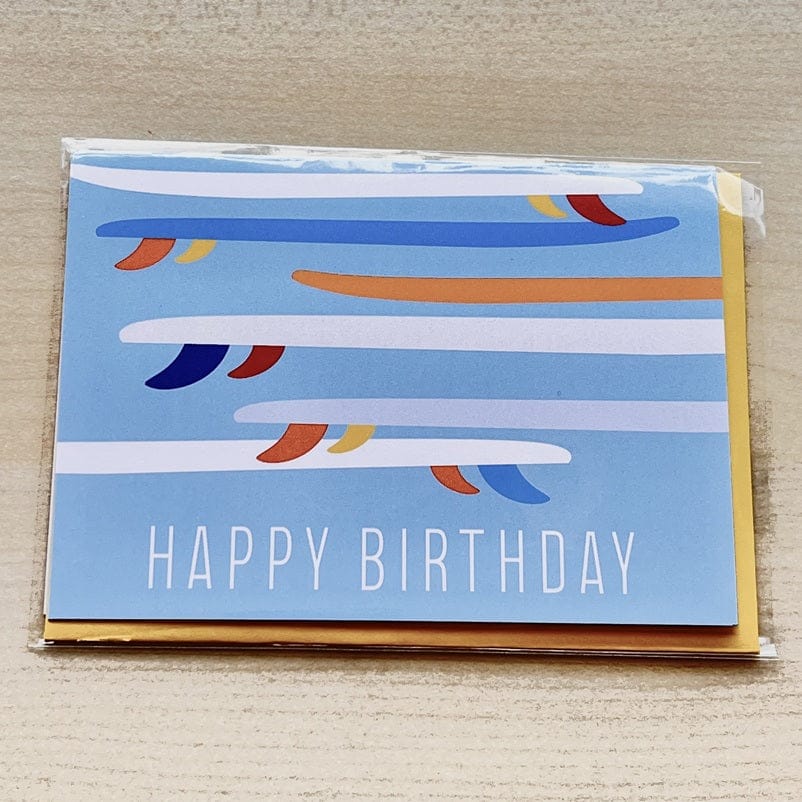 Matsumoto Studio Colorful / Happy Birthday Surfboard Hawaiian Greeting Cards · Matsumoto Studio