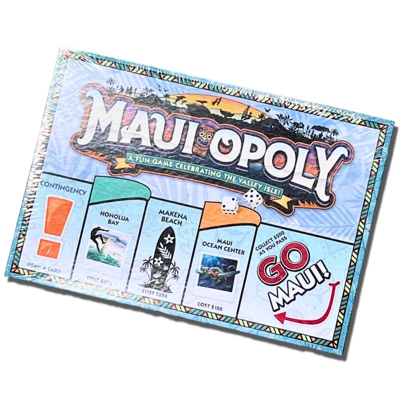Maui-opoly board game packaging on a white background