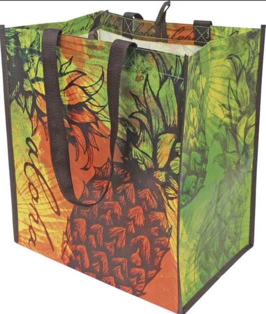 Maui's Finest Gifts Aloha Pineapple Reusable Shopping Tote