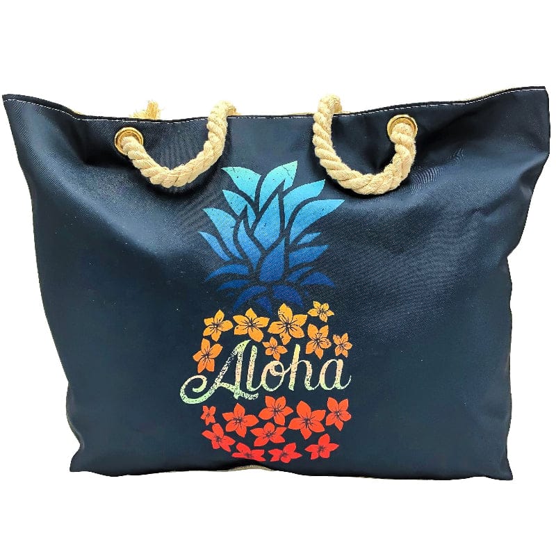 Aloha Pineapple Beach Bag · Black