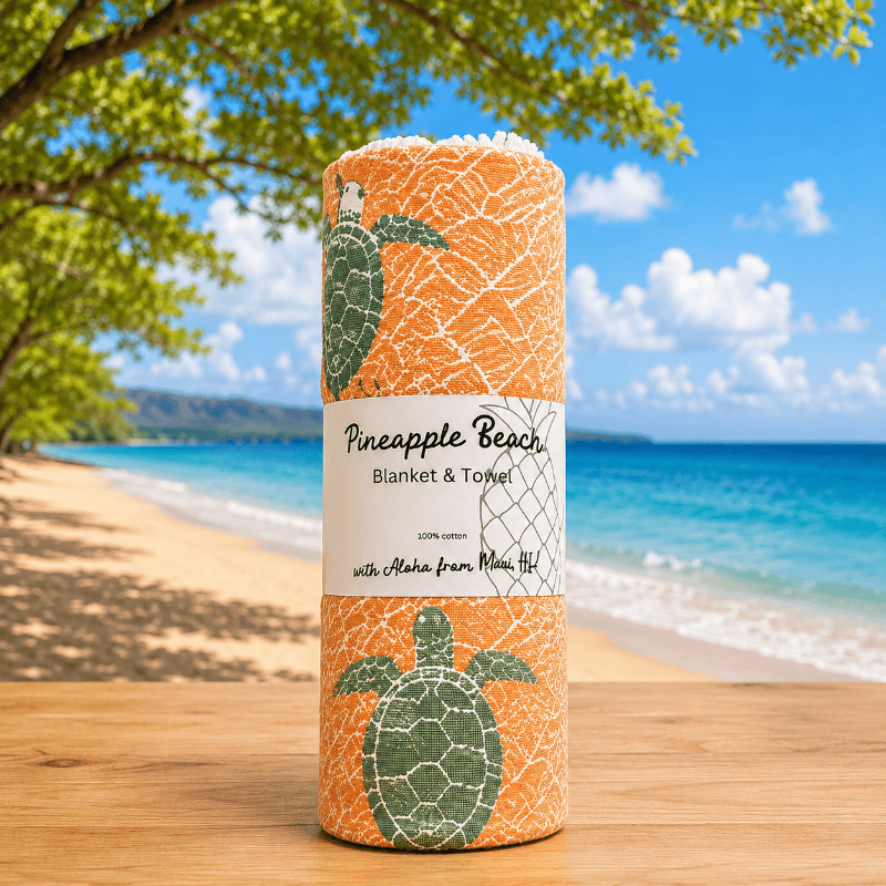 Maui's Finest Gifts Honu Ohana Beach Blanket & Towel