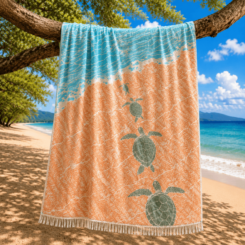 Maui's Finest Gifts Honu Ohana Beach Blanket & Towel