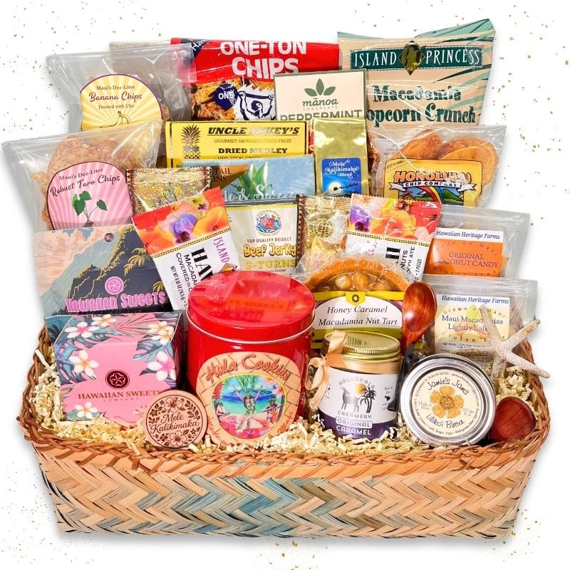 Maui's Finest Gifts Mele Kalikimaka · Luxe Hawaiian Holiday Basket