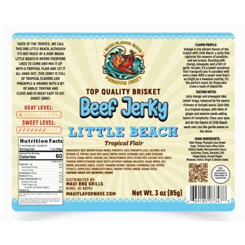 Mauis Finest Gifts Hawaii Beef Jerky ∙ Maui Flavor Wave