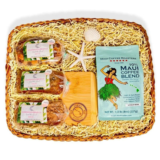 Fresh Maui Banana Bread and Maui Coffee Gift Set