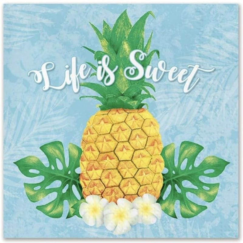 Mauis Finest Gifts Hawaii "Life is Sweet"  Cocktail Napkins
