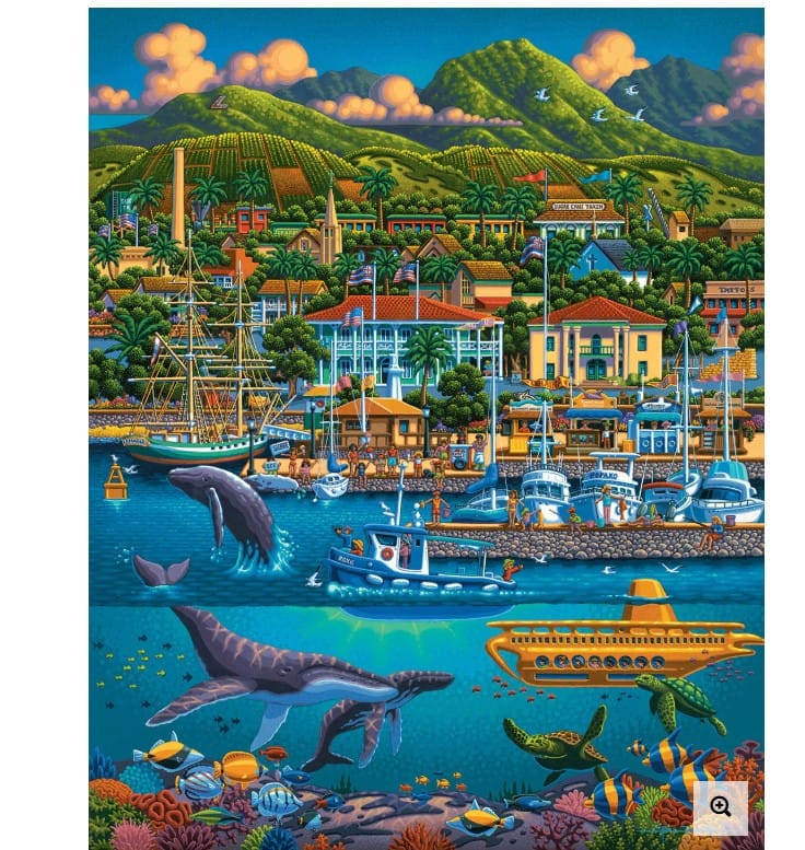 Mauis Finest Gifts Hawaii Maui Puzzle - Old Town Lahaina
